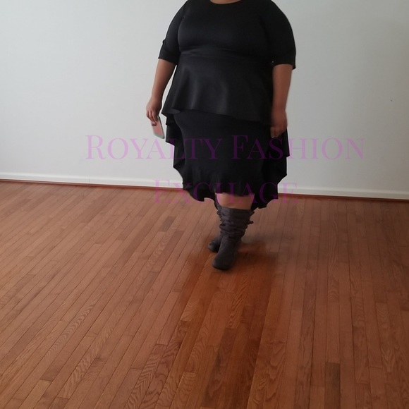 London Peplum Hi-Low Top - Picture 2 of 4